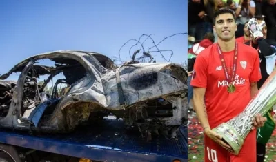 Así quedó el vehículo de José Antonio Reyes.