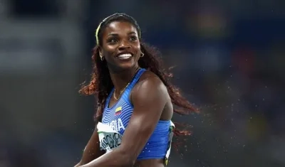 Caterine Ibargüen, atleta colombiana. 