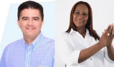 Los candidatos Rodolfo Ucrós y Beatriz Barraza.