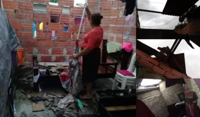 Imágenes de las afectaciones.