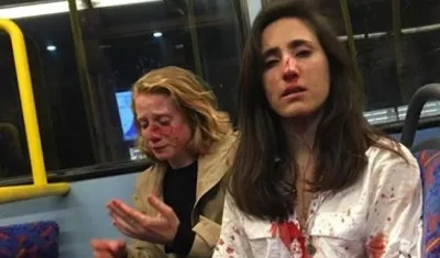 Chris y su pareja uruguaya Melania Geymonat.