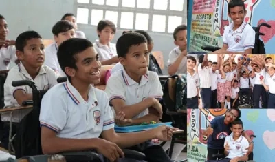 Julián David Valencia Pineda y sus compañeros del IED Técnica Metropolitana.