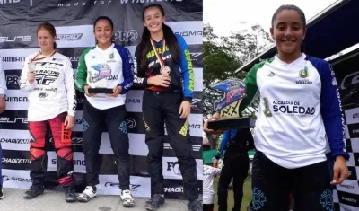 Sharid Fayad durante la premiación de la VIII válida en Pereira.