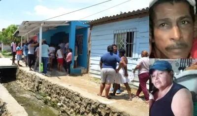 Lugar de los hechos y fotos en vida de Jorge Ahumada Navarro e Irma Barrios Villalba.