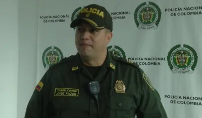 El teniente coronel Jorge Pinzón, comandante operativo (e) de la Mebar.