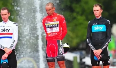 Podio de la Vuelta a España 2011.