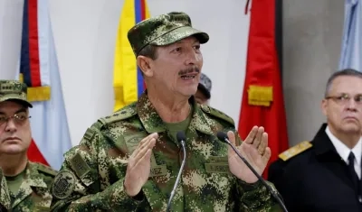 El comandante del Ejército colombiano, mayor general Nicacio Martínez Espinel