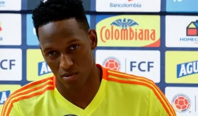 El defensor colombiano Yerry Mina.