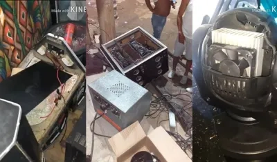 Así quedó el picó El Isma tras el enfrentamiento entre vecinos del barrio Ferrocarril y policías.