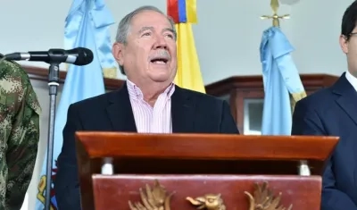 El Ministro de Defensa, Guillermo Botero