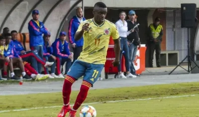 Johan Carbonero, delantero colombiano. 