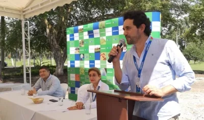 Durante la celebracion de los 50 años de Caribia, el director de Agrosavia, Jorge Mario Díaz Luengas.