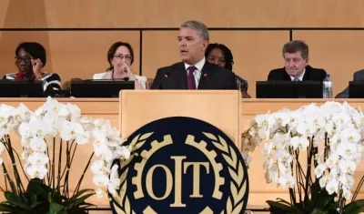 Presidente Duque en los 100 años de la Organización Internacional del Trabajo.