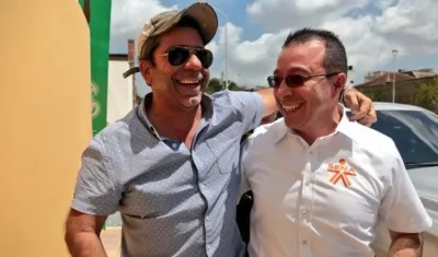 Alcalde de Barranquilla, Alejandro Char, y el director del SENA, Carlos Mario Estrada.