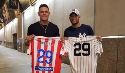 Giovanni Urshela y José Luis Chunga. 