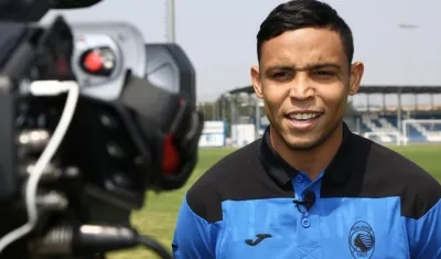 Luis Fernando Muriel con los colores del Atalanta. 