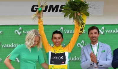 Egan Bernal, ciclista colombiano, ganador de la Vuelta a Suiza.