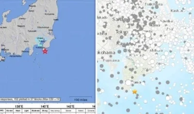 El sismo tuvo como epicentro en la costa de Chiba, una prefectura al este de Tokio.