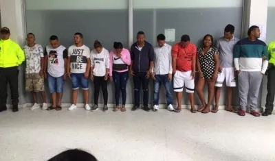 Los 11 capturados por la Dijin de la Policía mediante diligencias de allanamientos.