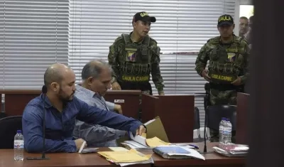 Juan Ricardo Carvajal Vargas, alias 'El diablo', durante la audiencia.