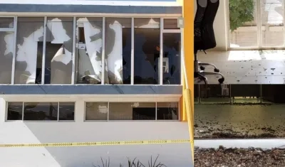 Así quedó el palacio municipal.