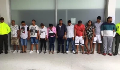 Los capturados de la banda.