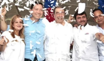 Elsa Noguera De La Espriella, William Torres Arcila, Fuad Char Abdala y Jaime Pumarejo