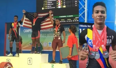 El pesista barranquillero Kevin Sandoval.