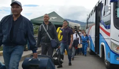 59 ciudadanos colombianos llegan a la ciudad fronteriza de Cúcuta