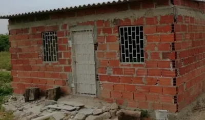 En esta vivienda hallaron a la mujer. 