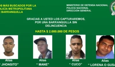 Este es el cartel de los más buscados por la Policía Metropolitana.