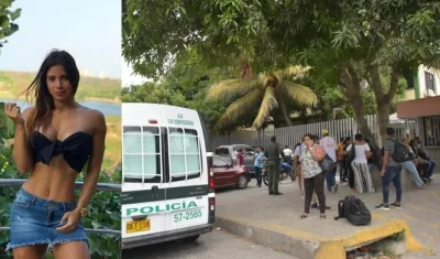 María Fernanda Aguilar, y la sede de Medicina Legal este lunes.