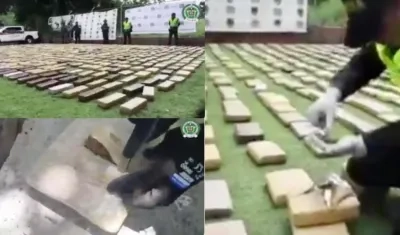 Esta es parte de la droga incautada por la Policía Antinarcóticos.