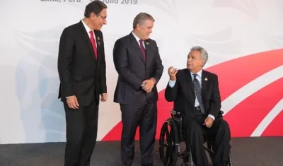 Martín Vizcarra, Iván Duque y Lenín Moreno.