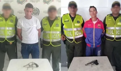 Capturados por porte ilegal de armas.