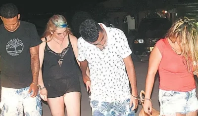 Los cuatro capturados.