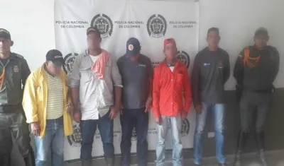 Personas capturadas en flagrancia.