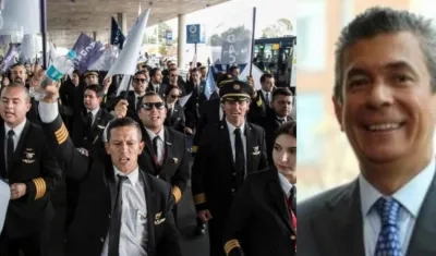 Imagen de los pilotos de Avianca y Laude José Fernández Arroyo.