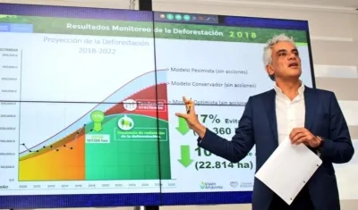 El ministro de Ambiente, Ricardo Lozano.