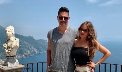 Sofía Vergara al lado de su esposo, Joe Manganiello, en Italia.