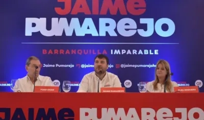 Fuad Char, Jaime Pumarejo y Elsa Noguera.