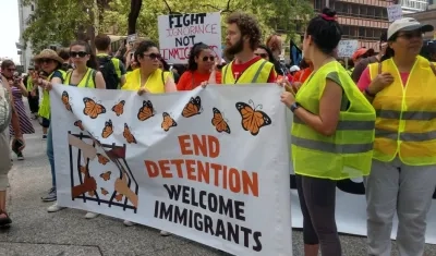 Imagen de la protesta.