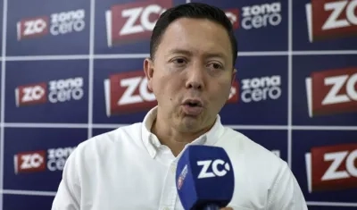 El candidato William Torres, durante su visita a Zona Cero.