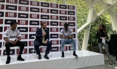 Juan Guillermo Cuadrado y Yerry Mina.