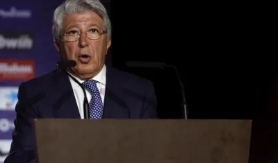 Enrique Cerezo, presidente del Atlético de Madrid.