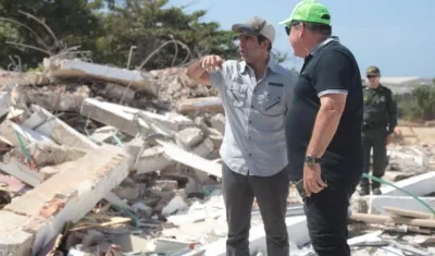 El Alcalde de Barranquilla, Alejandro Char y el Gerente de la ADI Alberto Salah.