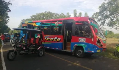 Vehículos involucrados en el accidente.