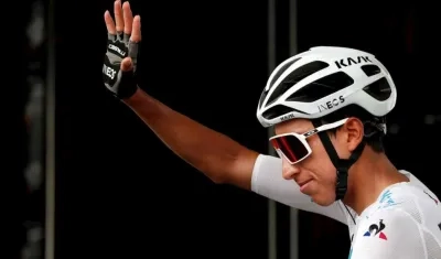 Egan Bernal, ciclista colombiano, líder de los jóvenes. 