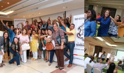 Los docentes que participaron en la actividad.