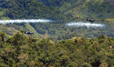 Corte mantuvo este jueves las restricciones para reanudar la fumigación aérea de cultivos ilícitos con el herbicida.